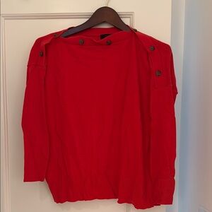 J. Crew Red Boxy Sweater